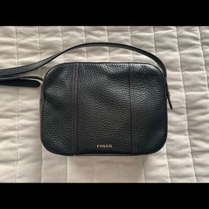 Fossil Crossbody Purse - black leather